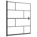 vidaXL fekete ESG zuhanykabin 116 x 140 cm