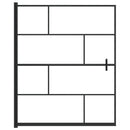 vidaXL fekete ESG zuhanykabin 116 x 140 cm