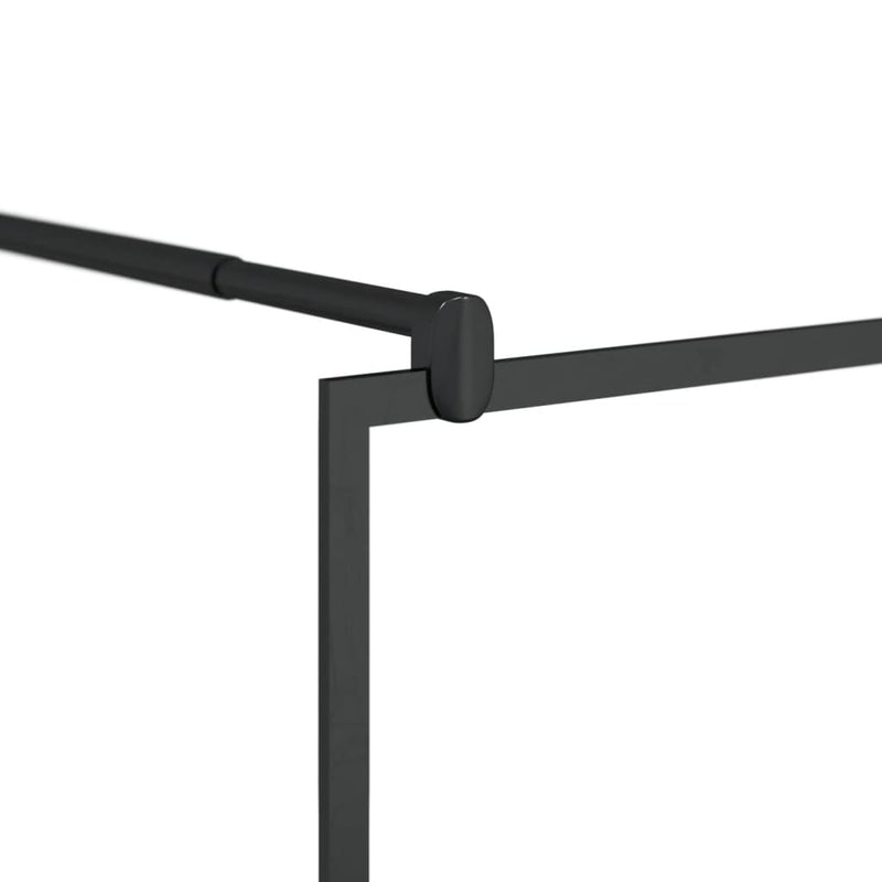 vidaXL fekete zuhanyfal átlátszó ESG üveggel 80 x 195 cm
