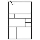vidaXL fekete zuhanyfal átlátszó ESG üveggel 100 x 195 cm
