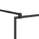 vidaXL fekete zuhanyfal átlátszó ESG üveggel 100 x 195 cm