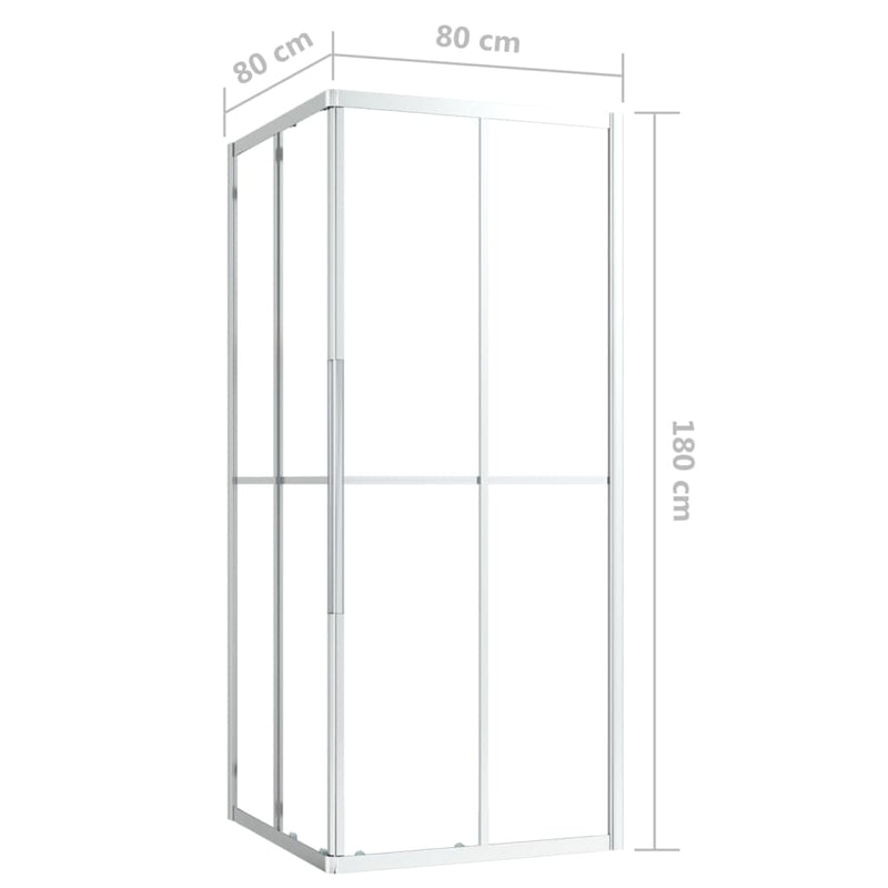 vidaXL ESG zuhanykabin 80 x 80 x 180 cm