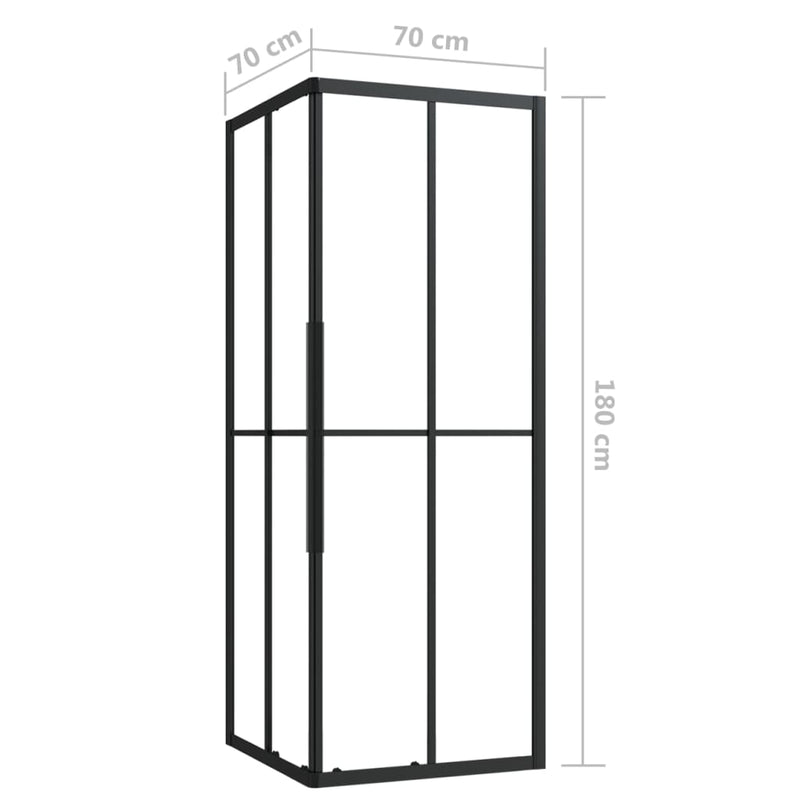 vidaXL ESG zuhanykabin 70 x 70 x 180 cm