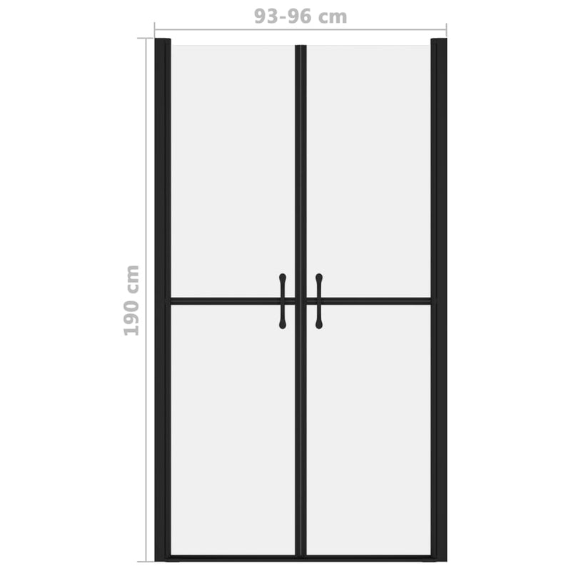 vidaXL matt ESG zuhanyajtó (93-96) x 190  cm