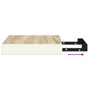 vidaXL tölgyszínű és fehér MDF lebegő fali polc 23 x 23,5 x 3,8 cm