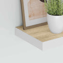 vidaXL 2 db tölgyszínű és fehér MDF lebegő fali polc 23x23,5x3,8 cm