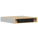 vidaXL 2 db tölgyszínű és fehér MDF lebegő fali polc 23x23,5x3,8 cm