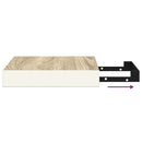 vidaXL 2 db tölgyszínű és fehér MDF lebegő fali polc 23x23,5x3,8 cm