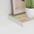 vidaXL 4 db tölgyszínű és fehér MDF lebegő fali polc 23x23,5x3,8 cm