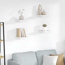 vidaXL 4 db tölgyszínű és fehér MDF lebegő fali polc 23x23,5x3,8 cm