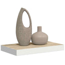 vidaXL tölgyszínű és fehér MDF lebegő fali polc 40 x 23,5 x 3,8 cm