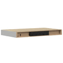 vidaXL tölgyszínű és fehér MDF lebegő fali polc 40 x 23,5 x 3,8 cm