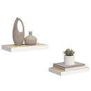 vidaXL 2 db tölgyszínű és fehér MDF lebegő fali polc 40 x 23,5 x 3,8 cm