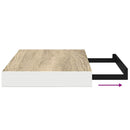 vidaXL 2 db tölgyszínű és fehér MDF lebegő fali polc 40 x 23,5 x 3,8 cm