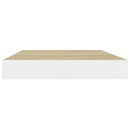 vidaXL 4 db tölgyszínű és fehér MDF lebegő fali polc 40 x 23,5 x 3,8 cm