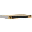 vidaXL 4 db tölgyszínű és fehér MDF lebegő fali polc 40 x 23,5 x 3,8 cm