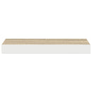 vidaXL tölgyszínű és fehér MDF lebegő fali polc 50 x 23,5 x 3,8 cm