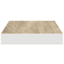 vidaXL tölgyszínű és fehér MDF lebegő fali polc 50 x 23,5 x 3,8 cm