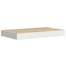 vidaXL 2 db tölgyszínű és fehér MDF lebegő fali polc 50 x 23,5 x 3,8 cm