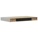 vidaXL 4 db tölgyszínű és fehér MDF lebegő fali polc 50 x 23,5 x 3,8 cm