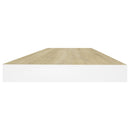vidaXL tölgyszínű és fehér MDF lebegő fali polc 60 x 23,5 x 3,8 cm