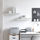vidaXL 2 db tölgyszínű és fehér MDF lebegő fali polc 60x23,5x3,8 cm