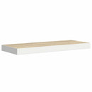 vidaXL 2 db tölgyszínű és fehér MDF lebegő fali polc 60x23,5x3,8 cm