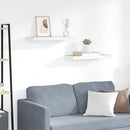 vidaXL 2 db tölgyszínű és fehér MDF lebegő fali polc 60x23,5x3,8 cm