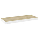 vidaXL 4 db tölgyszínű és fehér MDF lebegő fali polc 60x23,5x3,8 cm