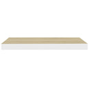 vidaXL 4 db tölgyszínű és fehér MDF lebegő fali polc 60x23,5x3,8 cm