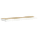 vidaXL tölgyszínű és fehér MDF lebegő fali polc 80 x 23,5 x 3,8 cm