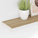 vidaXL tölgyszínű és fehér MDF lebegő fali polc 80 x 23,5 x 3,8 cm