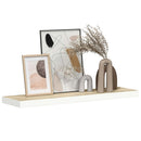 vidaXL tölgyszínű és fehér MDF lebegő fali polc 80 x 23,5 x 3,8 cm