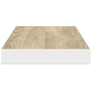 vidaXL tölgyszínű és fehér MDF lebegő fali polc 80 x 23,5 x 3,8 cm