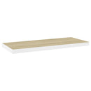 vidaXL 4 db tölgyszínű és fehér MDF lebegő fali polc 80x23,5x3,8 cm
