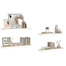 vidaXL 4 db tölgyszínű és fehér MDF lebegő fali polc 80x23,5x3,8 cm