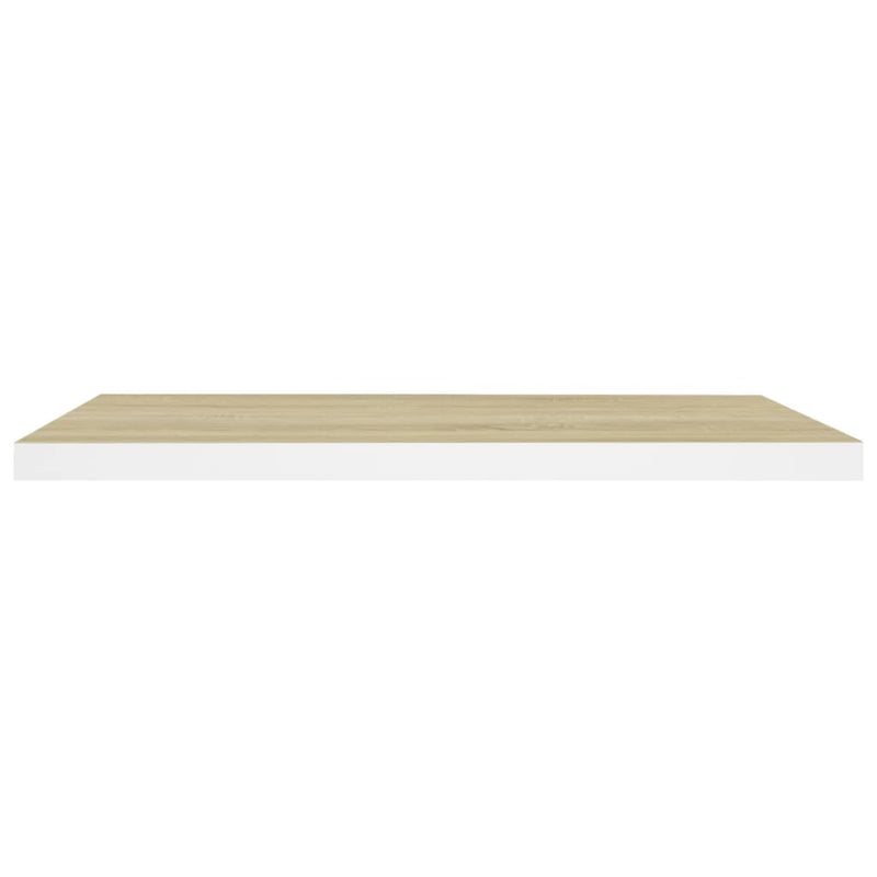 vidaXL 4 db tölgyszínű és fehér MDF lebegő fali polc 80x23,5x3,8 cm
