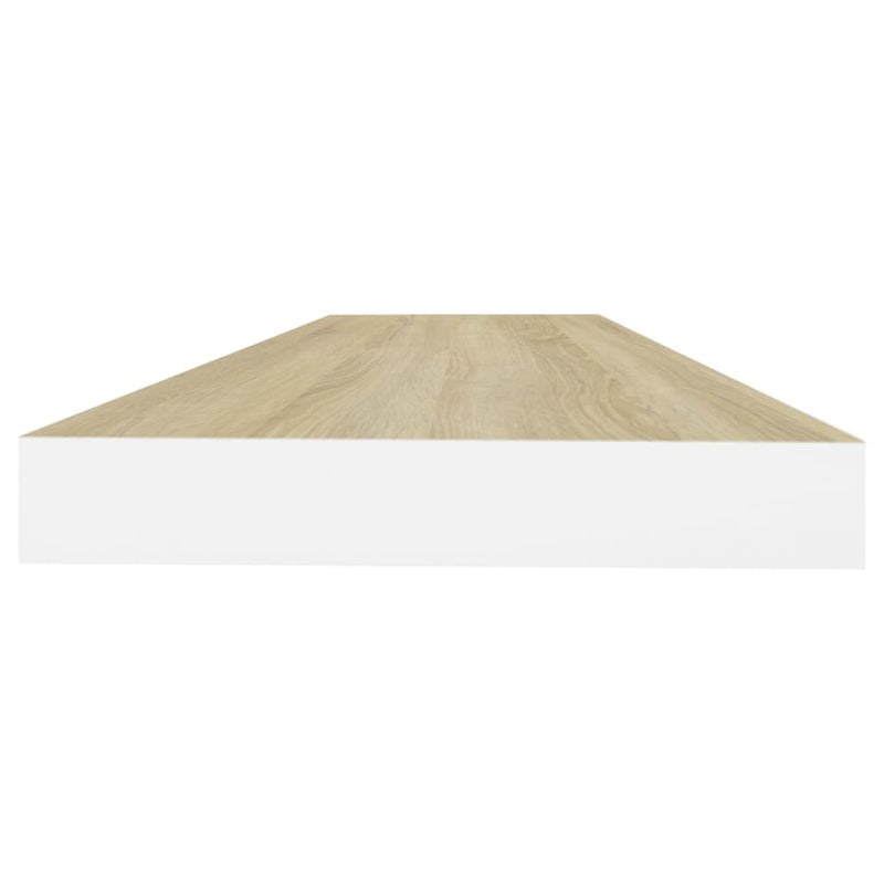 vidaXL 4 db tölgyszínű és fehér MDF lebegő fali polc 80x23,5x3,8 cm