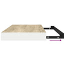 vidaXL 4 db tölgyszínű és fehér MDF lebegő fali polc 80x23,5x3,8 cm