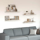 vidaXL 4 db tölgyszínű és fehér MDF lebegő fali polc 80x23,5x3,8 cm