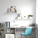 vidaXL 2 db fehér-tölgyszínű MDF lebegő fali polc 90 x 23,5 x 3,8 cm