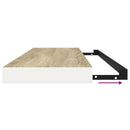 vidaXL tölgyszínű és fehér MDF lebegő fali polc 120 x 23,5 x 3,8 cm
