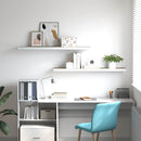 vidaXL 2 db tölgyszínű és fehér MDF lebegő fali polc 120x23,5x3,8 cm