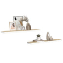 vidaXL 2 db tölgyszínű és fehér MDF lebegő fali polc 120x23,5x3,8 cm