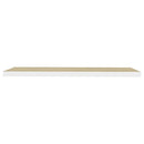 vidaXL 2 db tölgyszínű és fehér MDF lebegő fali polc 120x23,5x3,8 cm
