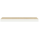 vidaXL 2 db tölgyszínű és fehér MDF lebegő fali polc 120x23,5x3,8 cm