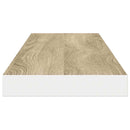 vidaXL 2 db tölgyszínű és fehér MDF lebegő fali polc 120x23,5x3,8 cm