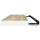 vidaXL 2 db tölgyszínű és fehér MDF lebegő fali polc 120x23,5x3,8 cm