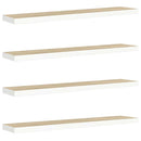 vidaXL 4 db tölgyszínű és fehér MDF lebegő fali polc 120x23,5x3,8 cm