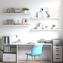 vidaXL 4 db tölgyszínű és fehér MDF lebegő fali polc 120x23,5x3,8 cm